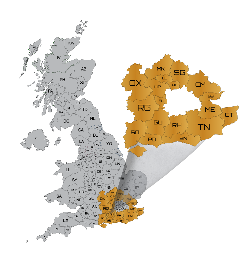 South East region map